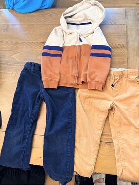 Kids size small(7) Cordoroy pants and zip up hoodie set.